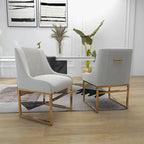 Chaise de salle à manger SEYNAR Contempoary en velours avec pieds en métal, lot de 8