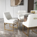 Chaise de salle à manger SEYNAR Contempoary en velours avec pieds en métal, lot de 8