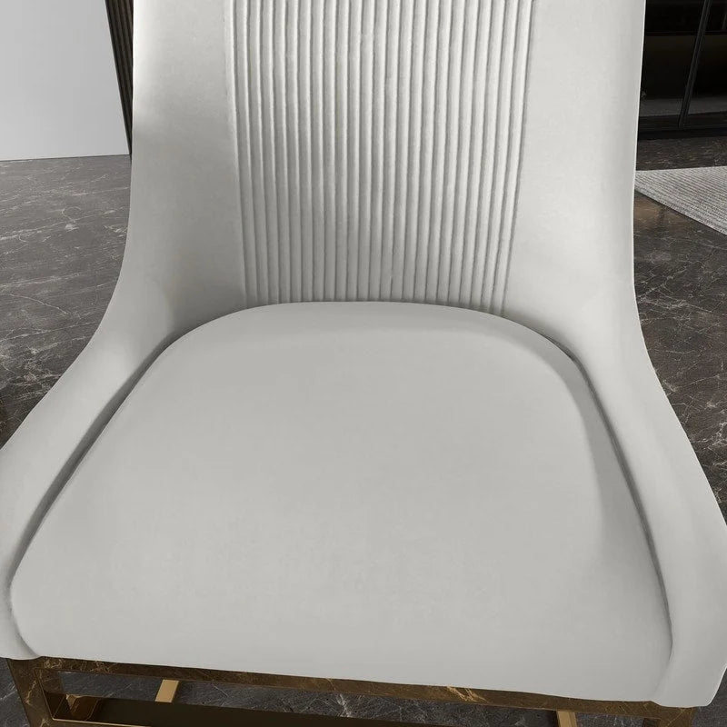 Chaise de salle à manger SEYNAR Contempoary en velours avec pieds en métal, lot de 8