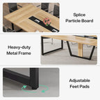 Table de conférence de 2,4 m pour 10 personnes