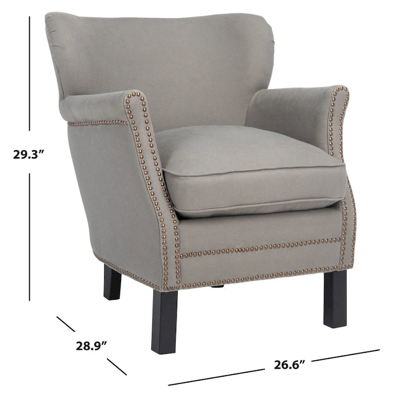 Fauteuil club Corie de SAFAVIEH, marron - 26,6 x 28,9 x 29,3 - 27Lx29Px29H