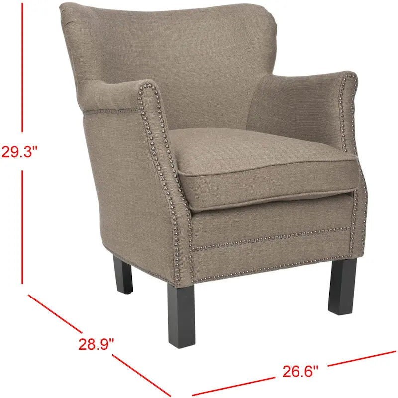 Fauteuil club Corie de SAFAVIEH, marron - 26,6 x 28,9 x 29,3 - 27Lx29Px29H