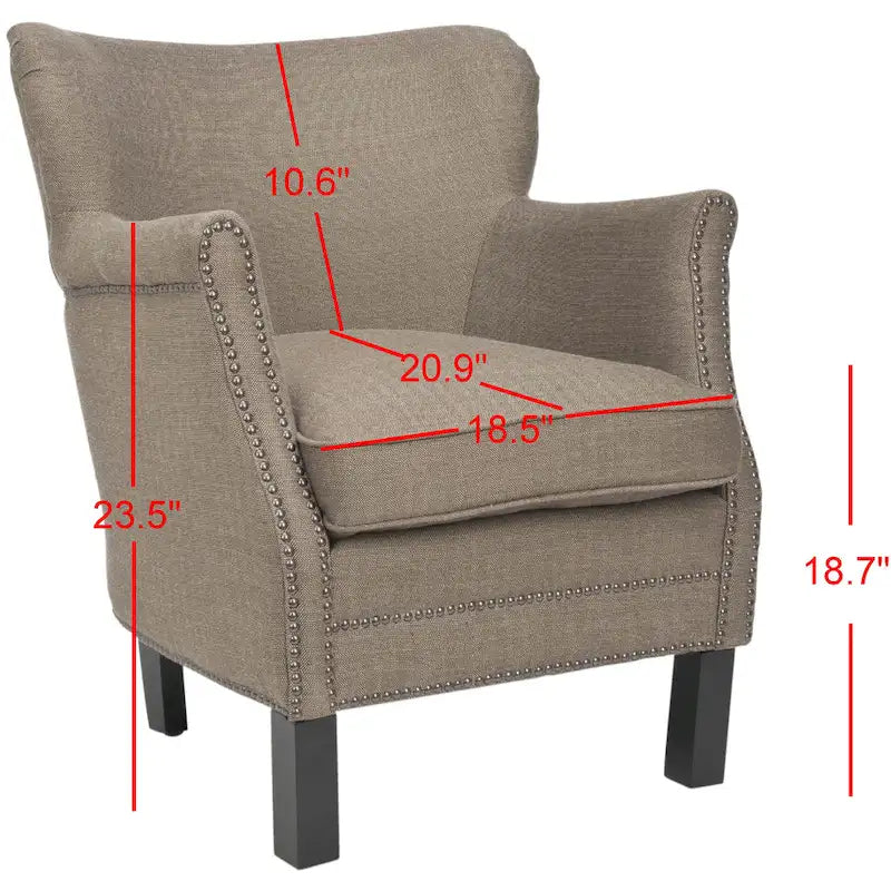 Fauteuil club Corie de SAFAVIEH, marron - 26,6 x 28,9 x 29,3 - 27Lx29Px29H