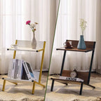 Table d'appoint Ivinta avec rangement, table de chevet moderne et simple