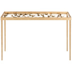 SAFAVIEH Nannette Table Console Papillon Finition Feuille d'Or Vieillie - 42Wx12Dx30H