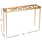 SAFAVIEH Nannette Table Console Papillon Finition Feuille d'Or Vieillie - 42Wx12Dx30H
