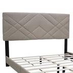 Cadre de Lit Ajustable Capitonnée Grand Lit Résistant Aux Taches Se Nettoie Facilement D'un Simple Coup De Chiffon Design Simple Conviens À Toutes Les Pièces