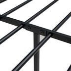 Lit plateforme double Roomfitters, cadre de lit en métal et bois avec tête et pied de lit