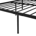 Lit plateforme double Roomfitters, cadre de lit en métal et bois avec tête et pied de lit