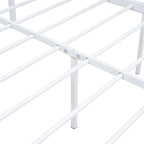 Lit plateforme double Roomfitters, cadre de lit en métal et bois avec tête et pied de lit