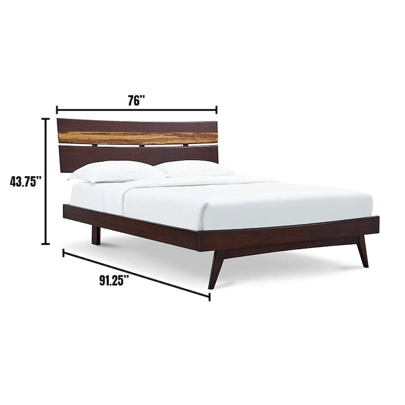 Lit plateforme Sarah California King, Doré