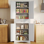 Meuble de rangement pour garde-manger de cuisine 71", buffet de rangement, meuble de rangement de cuisine autonome avec 4 étagères réglables
