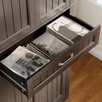 Meuble de rangement pour garde-manger de cuisine 71", buffet de rangement, meuble de rangement de cuisine autonome avec 4 étagères réglables