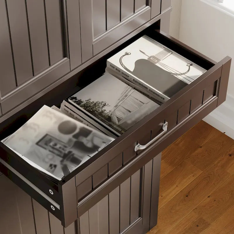 Meuble de rangement pour garde-manger de cuisine 71", buffet de rangement, meuble de rangement de cuisine autonome avec 4 étagères réglables