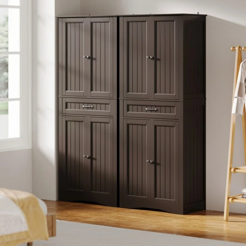 Meuble de rangement pour garde-manger de cuisine 71", buffet de rangement, meuble de rangement de cuisine autonome avec 4 étagères réglables