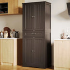 Meuble de rangement pour garde-manger de cuisine 71", buffet de rangement, meuble de rangement de cuisine autonome avec 4 étagères réglables