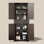Meuble de rangement pour garde-manger de cuisine 71", buffet de rangement, meuble de rangement de cuisine autonome avec 4 étagères réglables