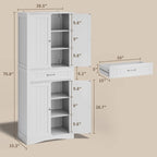 Meuble de rangement pour garde-manger de cuisine 71", buffet de rangement, meuble de rangement de cuisine autonome avec 4 étagères réglables
