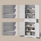 Meuble de rangement pour garde-manger de cuisine 71", buffet de rangement, meuble de rangement de cuisine autonome avec 4 étagères réglables