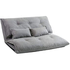 Fauteuil-lit de relaxation ergonomique moderne en tissu avec cadre métallique