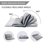 Fauteuil-lit de relaxation ergonomique moderne en tissu avec cadre métallique