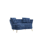 Canapé Rembourré avec Pieds en Métal Doré, Petit Canapé pour Salon, Salle de Lecture, Chambre, Appartement, Petit Espace, Dortoir