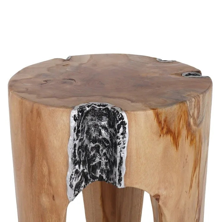 Tabouret Java en racine de teck