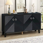 Armoire de luxe légère ornée de motifs géométriques, adaptée pour le couloir, l'entrée, le salon
