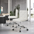 Javlergo Chaise de bureau sans accoudoirs, en cuir PU, hauteur réglable, pivotante à 360° pour le télétravail ou le bureau