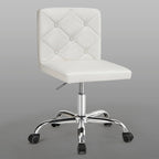 Javlergo Chaise de bureau sans accoudoirs, en cuir PU, hauteur réglable, pivotante à 360° pour le télétravail ou le bureau