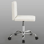 Javlergo Chaise de bureau sans accoudoirs, en cuir PU, hauteur réglable, pivotante à 360° pour le télétravail ou le bureau