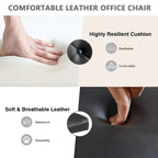 Javlergo Chaise de bureau sans accoudoirs, en cuir PU, hauteur réglable, pivotante à 360° pour le télétravail ou le bureau
