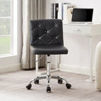 Javlergo Chaise de bureau sans accoudoirs, en cuir PU, hauteur réglable, pivotante à 360° pour le télétravail ou le bureau