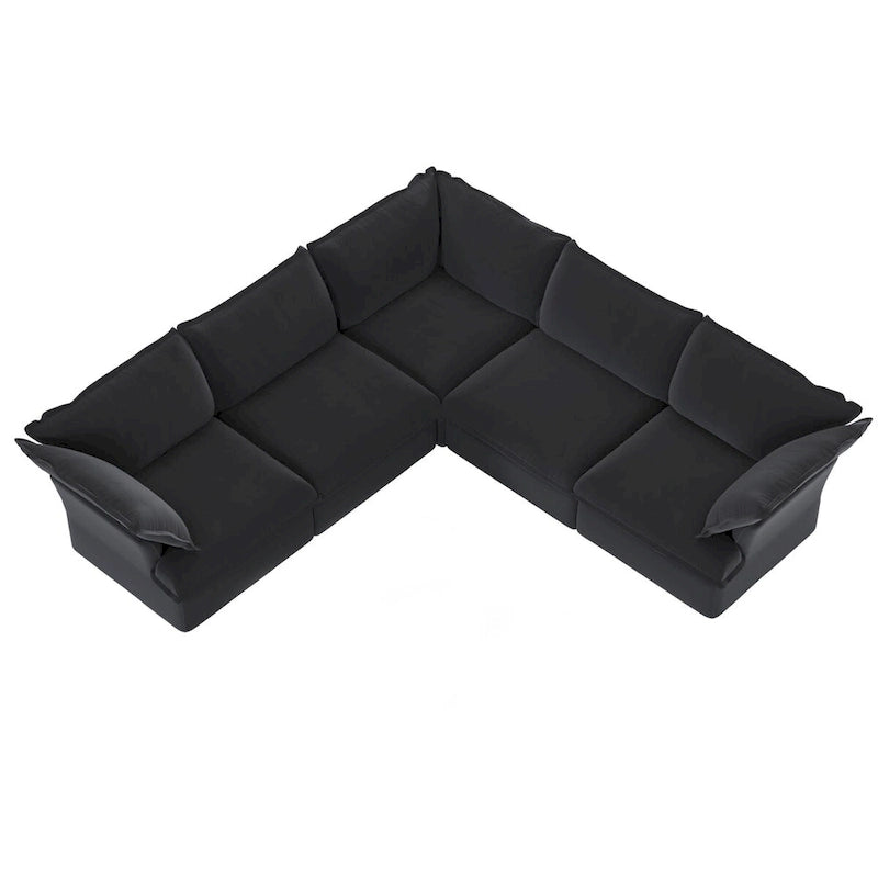 Canapé d'angle moderne en V à 5 places pour salon