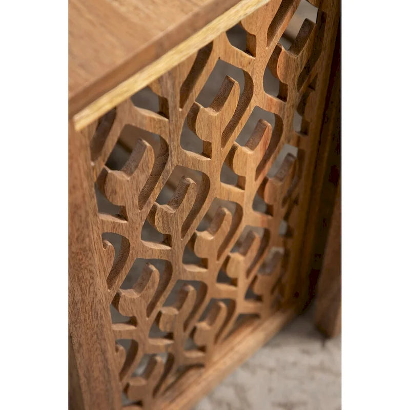 Tables gigognes en bois Karni de Kate and Laurel - Lot de 2