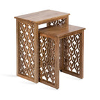 Tables gigognes en bois Karni de Kate and Laurel - Lot de 2