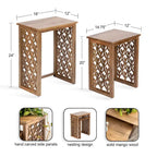 Tables gigognes en bois Karni de Kate and Laurel - Lot de 2