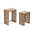 Tables gigognes en bois Karni de Kate and Laurel - Lot de 2