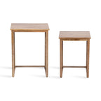 Tables gigognes en bois Karni de Kate and Laurel - Lot de 2
