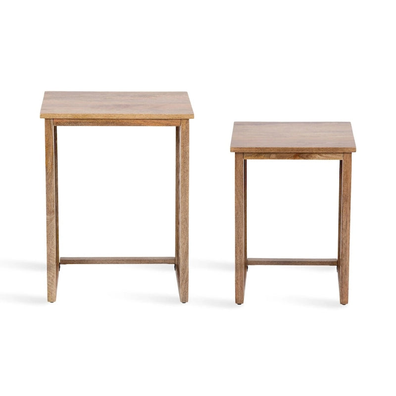 Tables gigognes en bois Karni de Kate and Laurel - Lot de 2