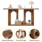 Table console de ferme de 70,9 pouces, table console d'entrée extra longue avec rangement