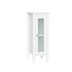 RiverRidge Prescott Armoire de rangement et organisateur de salle de bain et de buanderie étroite à porte unique avec étagères réglables - Blanc