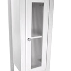 RiverRidge Prescott Armoire de rangement et organisateur de salle de bain et de buanderie étroite à porte unique avec étagères réglables - Blanc