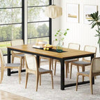 Table à manger moderne de 200 cm pour 8-10 personnes, table de cuisine rectangulaire - 200 cm (L) x 100 cm (P)