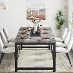Table à manger moderne de 200 cm pour 8-10 personnes, table de cuisine rectangulaire - 200 cm (L) x 100 cm (P)