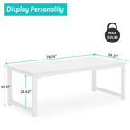 Table à manger moderne de 200 cm pour 8-10 personnes, table de cuisine rectangulaire - 200 cm (L) x 100 cm (P)
