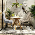 Lot de 2 chaises de salle à manger pivotantes rembourrées en similicuir avec pieds en métal - 18,5x18,5x37 pouces